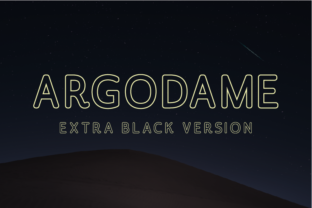 Argodame Outline Extra Black Font for Web Design