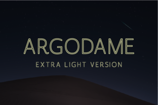 Argodame Outline Extra Light Typeface Review