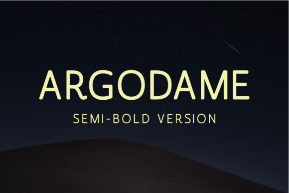 Argodame Semi-Bold Font for Crafters