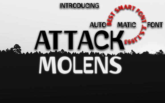 Attack Molens: The Quirky Sans Serif Font for Bold Campaigns