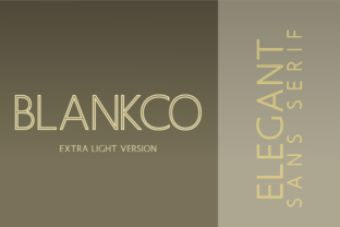 Blankco Outline Extra Light Typeface for Web Design