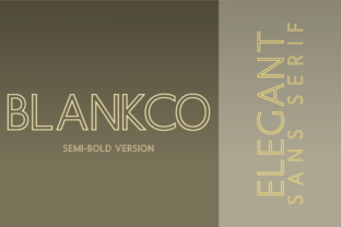 Blankco Outline Semi-Bold Typeface for Branding