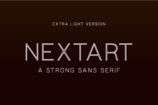 Nextart Outline Extra Light Font for Modern Web Design
