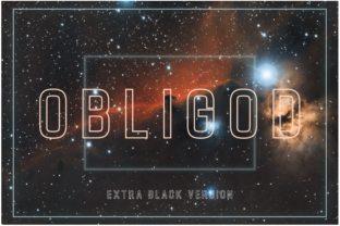 Obligod Outline Extra Black Font for Modern Makers