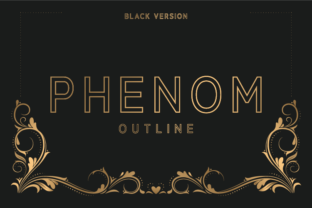 Phenom Outline Black Typeface for Modern Branding