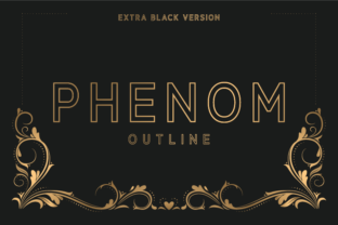 Phenom Outline Extra Black Font for Editors