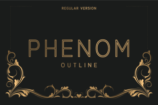 Phenom Outline Regular Typeface for Branding