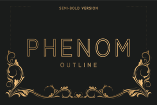 Phenom Outline Semi-Bold Typeface for Branding