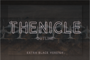 Thenicle Outline Extra Black Font for Branding